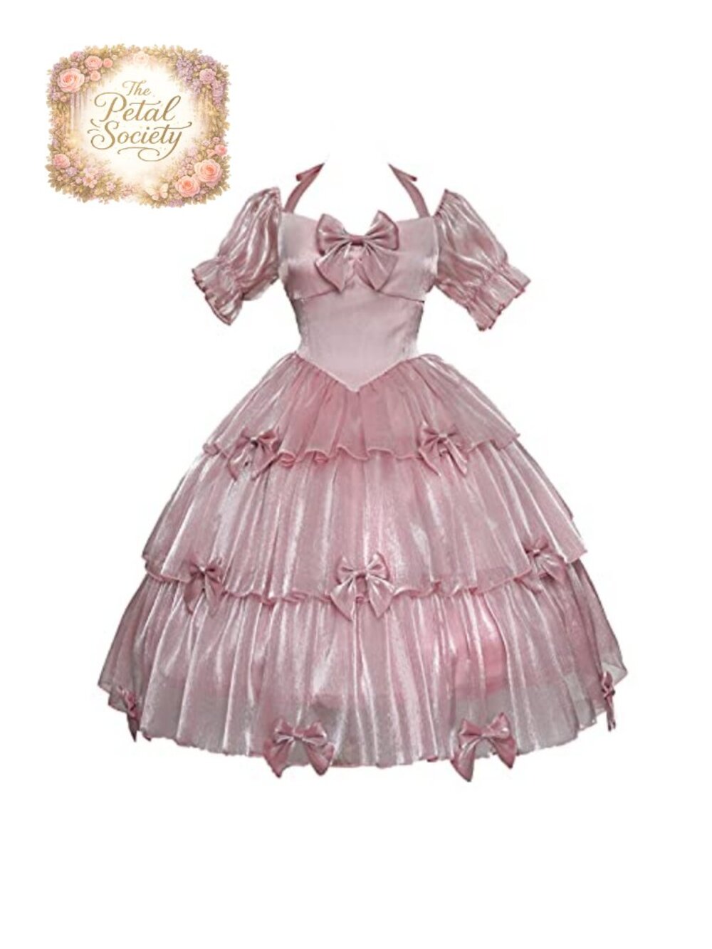 Lolita Princess Party Dress Bow Layered Cosplay Costume